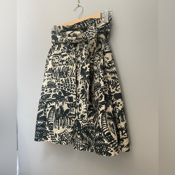 ❤️SOLD Corey Lynn Carter Anthropologie Tropical Vacation Painterly Cotton Skirt - Picture 4 of 15